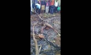 Un voleur de moto brûlé et chicoté.